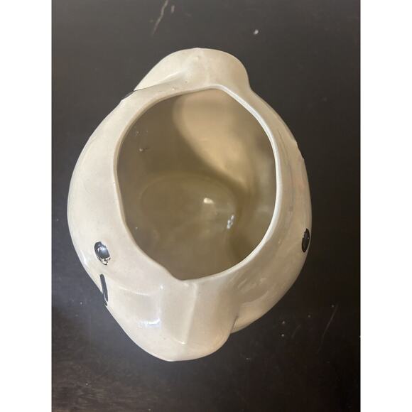 Vintage 1940s Shawnee Pottery Smiley Pig Cookie Jar Blue-Green Bandana - Picture 6 of 7